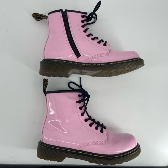 Dr. Martens Girls 1460 Boots Pink Patent Leather Zipped 3 - Picture 7 of 13